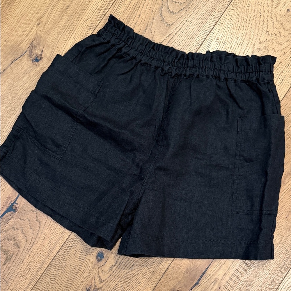 Rails Black Linen Shorts